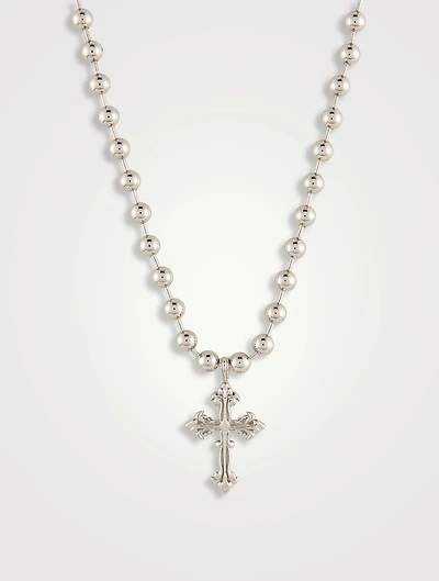 Avelli Beaded Chain Cross Necklace