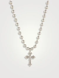 Avelli Beaded Chain Cross Necklace