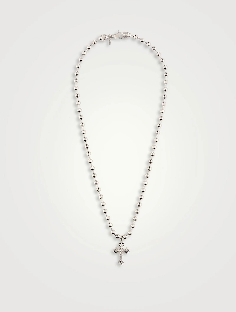 Avelli Beaded Chain Cross Necklace