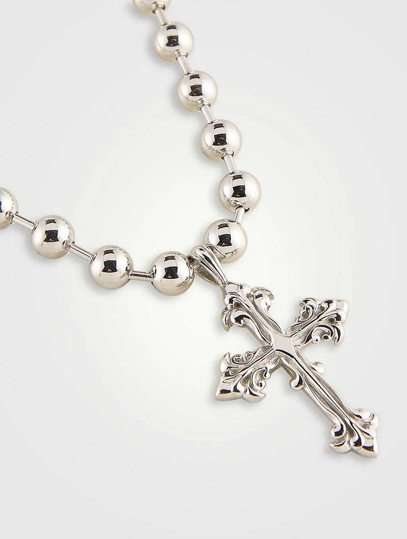 Avelli Beaded Chain Cross Necklace