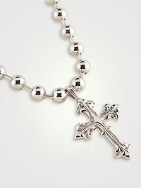 Avelli Beaded Chain Cross Necklace