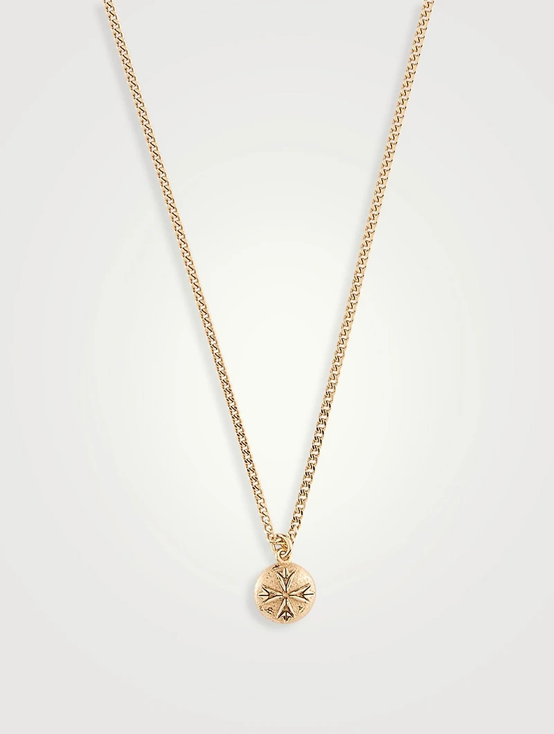 Crest Coin Pendant Necklace