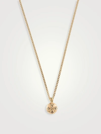 Crest Coin Pendant Necklace