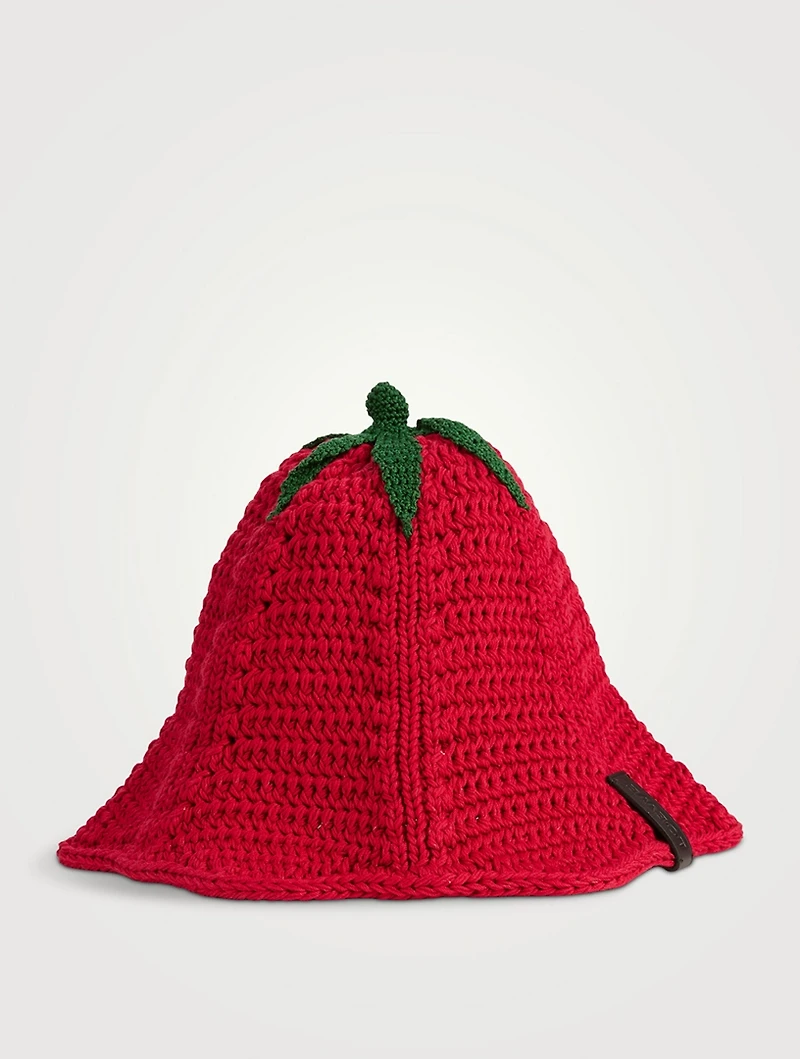 Loewe x Paula's Ibiza Tomato Crochet Bucket Hat