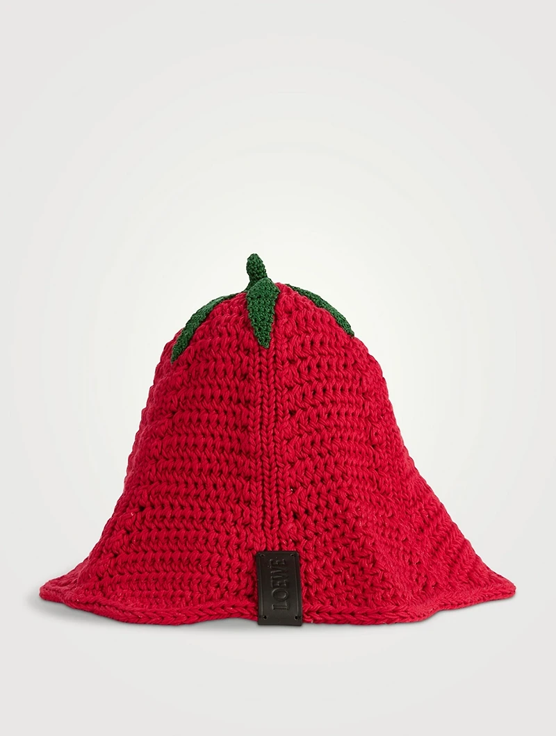 Loewe x Paula's Ibiza Tomato Crochet Bucket Hat