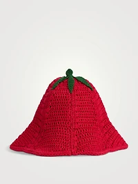 Loewe x Paula's Ibiza Tomato Crochet Bucket Hat