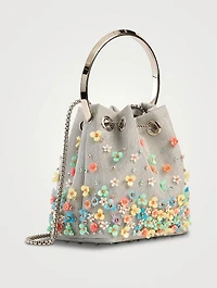 Bon Bon Floral-Embellished Metal Mesh Clutch