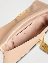Zandra Metallic Leather Clutch