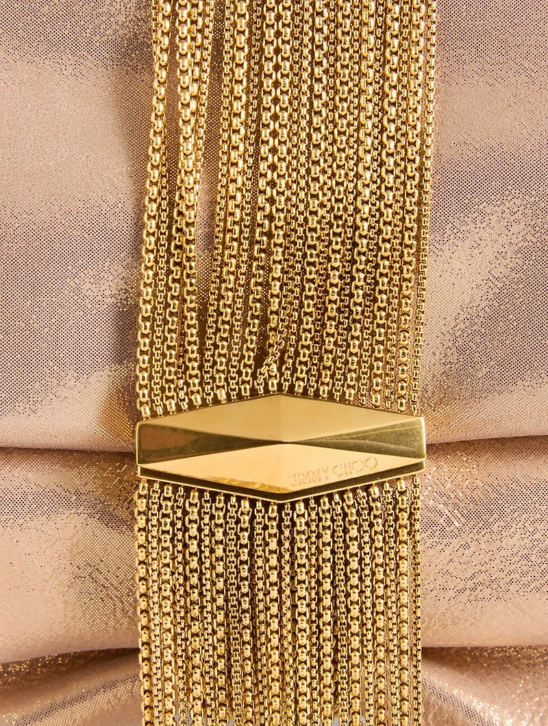 Zandra Metallic Leather Clutch