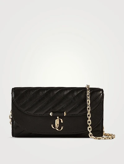 Avenue Curve Leather Wallet-On-Chain