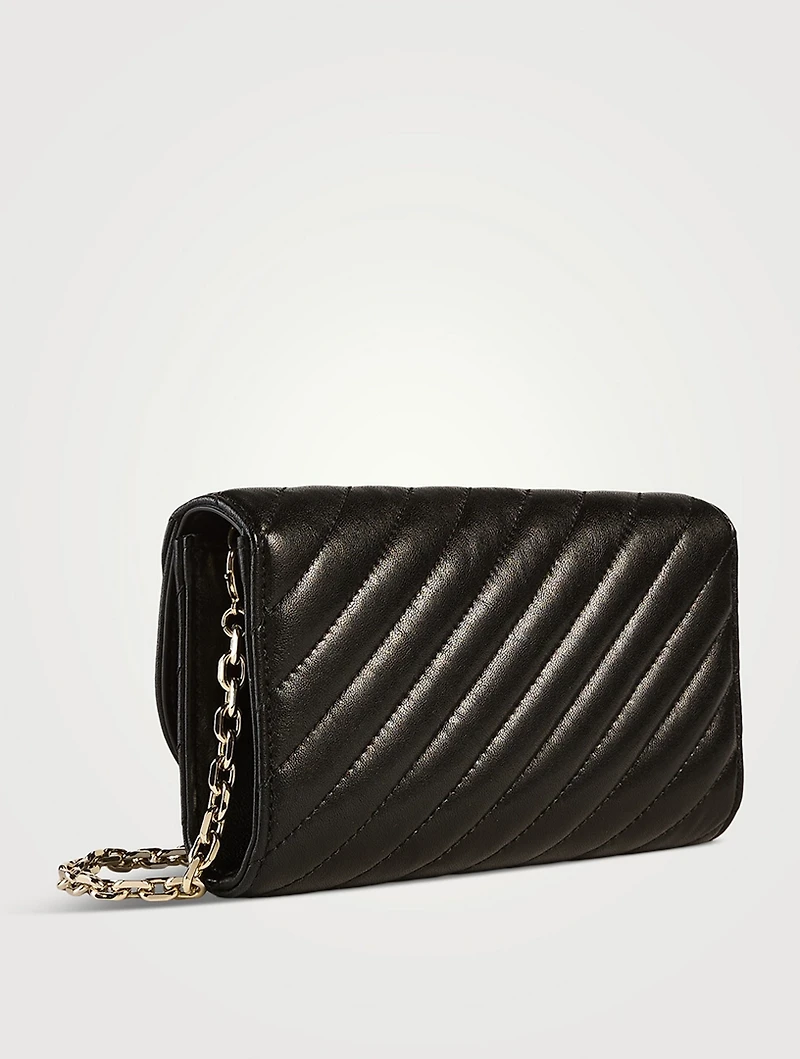 Avenue Curve Leather Wallet-On-Chain