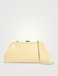 Skylar Leather Frame Clutch