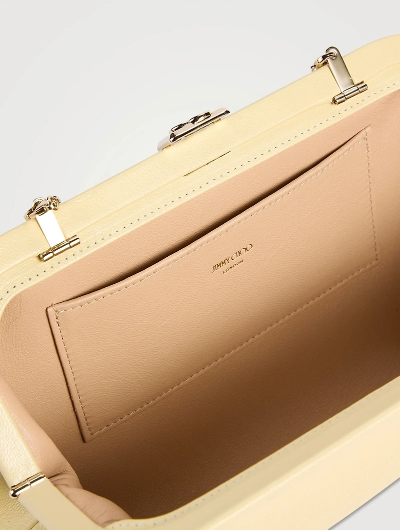 Skylar Leather Frame Clutch