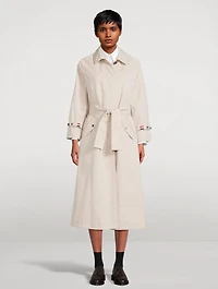 Belted Cotton Twill Trench Coat