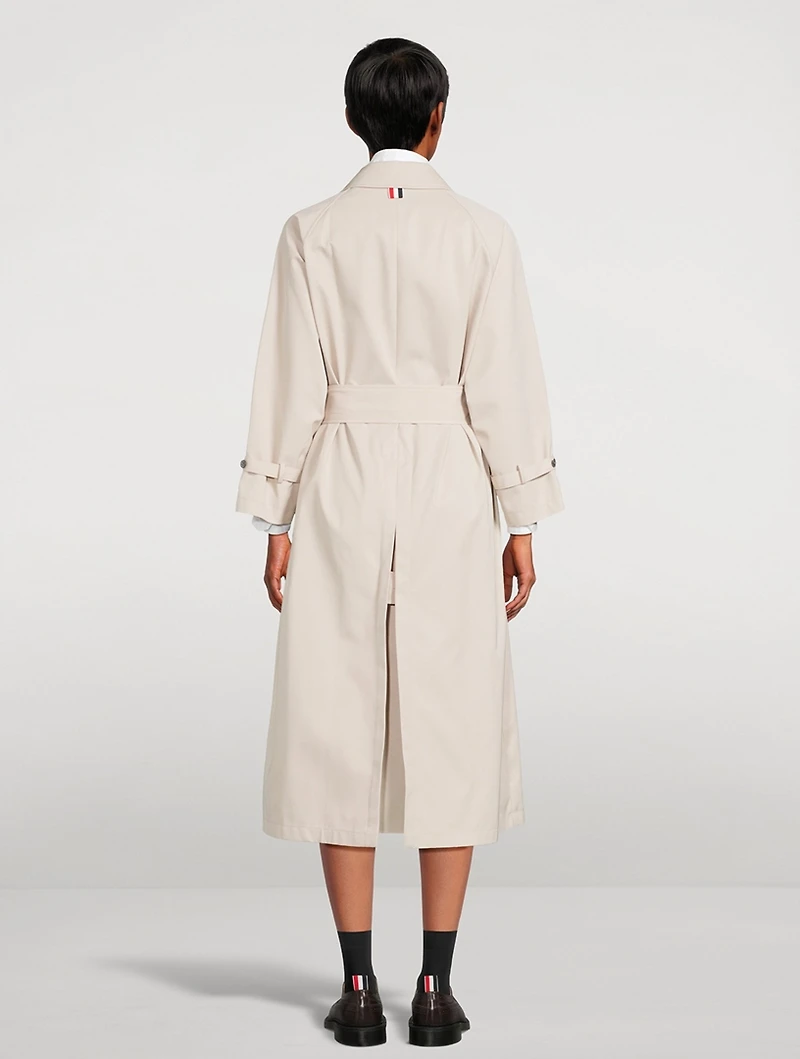 Belted Cotton Twill Trench Coat