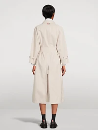 Belted Cotton Twill Trench Coat