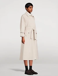 Belted Cotton Twill Trench Coat