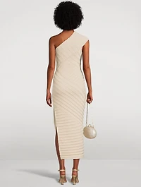 Cielo One-Shoulder Knit Midi Dress