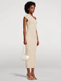 Cielo One-Shoulder Knit Midi Dress
