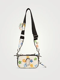 The Snapshot Leather Camera Bag In Wild Daisy Print