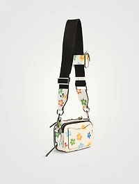 The Snapshot Leather Camera Bag In Wild Daisy Print