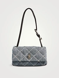 The Mini Dual Quilted Denim Bag