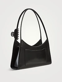 The Glam Claw Clip Leather Shoulder Bag
