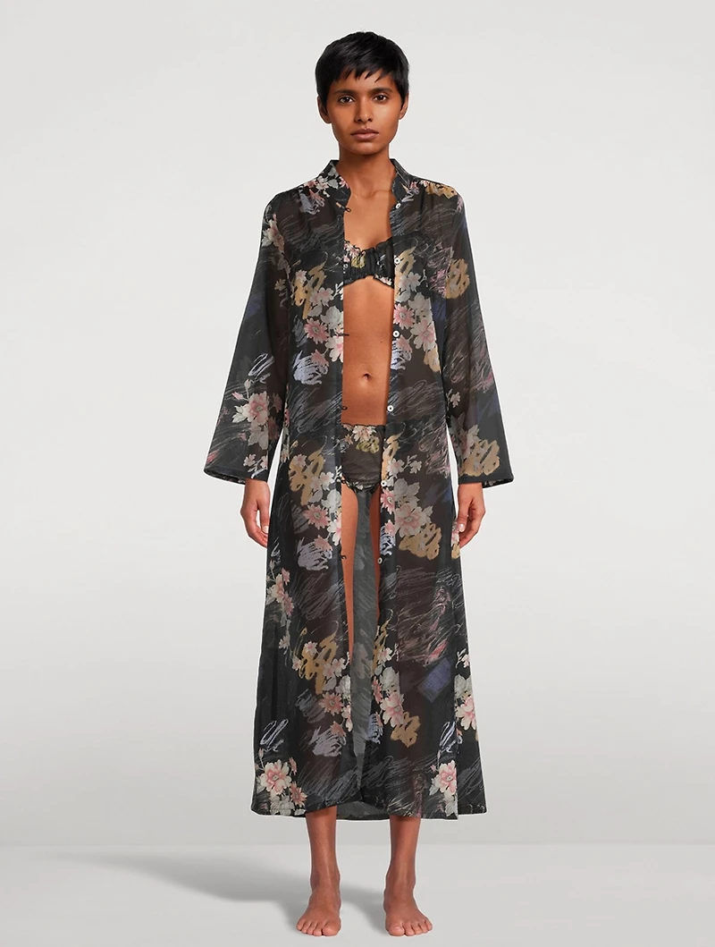 Robe De Nuit Caftan Love Print