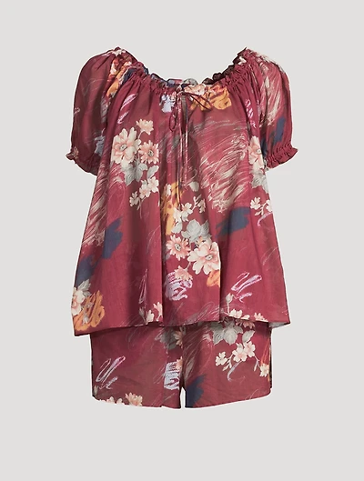 Light And Easy Short Set Love Print