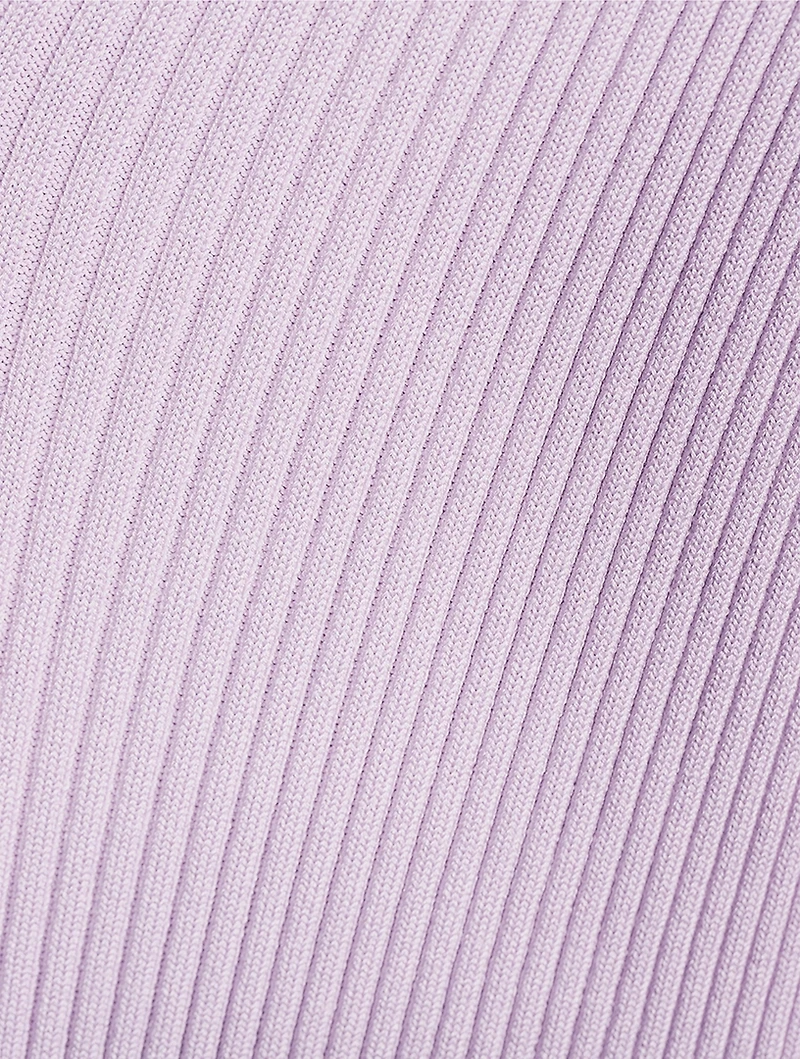 Madeline Belted Rib-Knit Dress