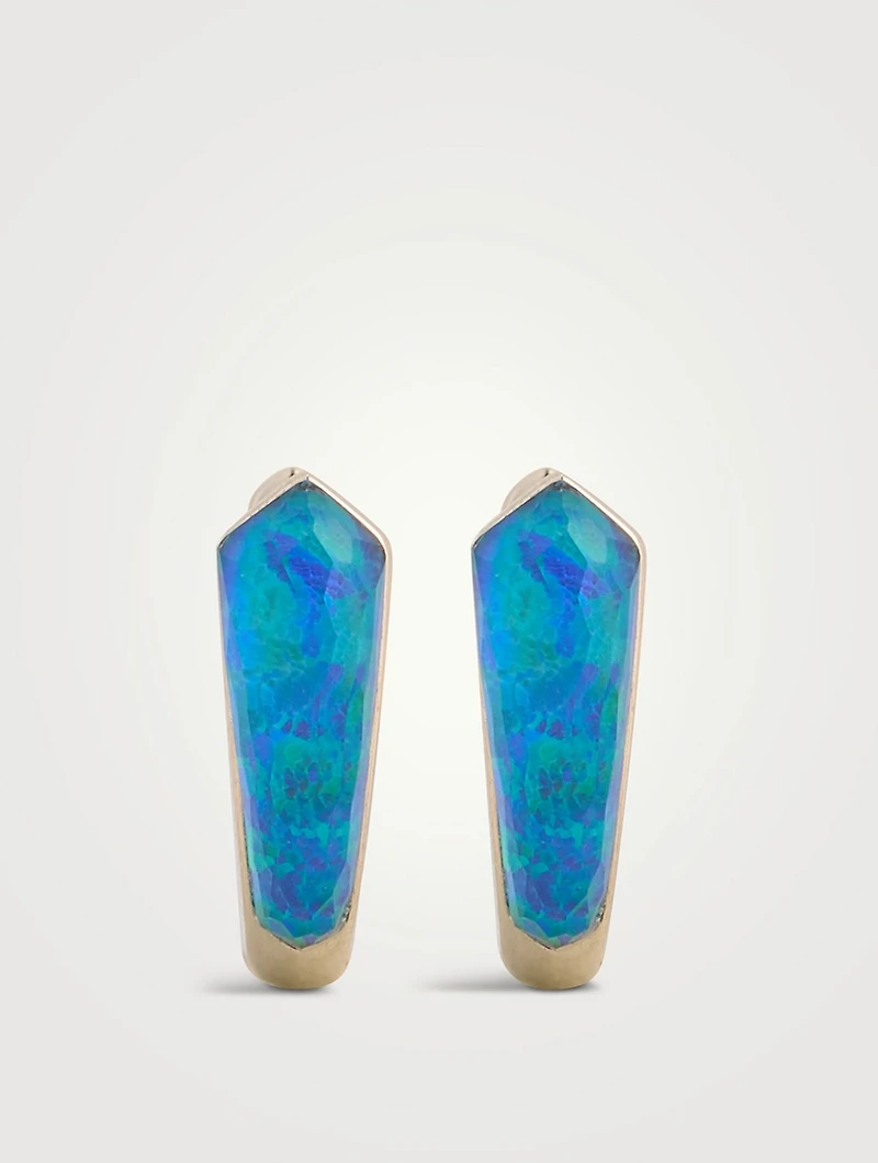 CH2 18K White Gold Crystal Haze Sleeper Earrings
