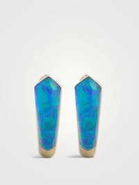 CH2 18K White Gold Crystal Haze Sleeper Earrings