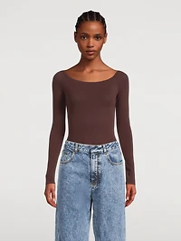 Second Skin Off-The-Shoulder Bodysuit