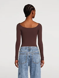 Second Skin Off-The-Shoulder Bodysuit