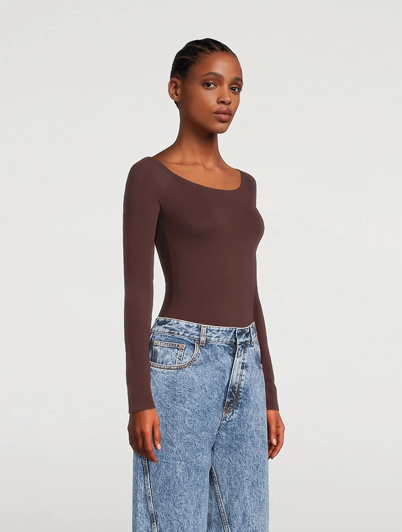 Second Skin Off-The-Shoulder Bodysuit
