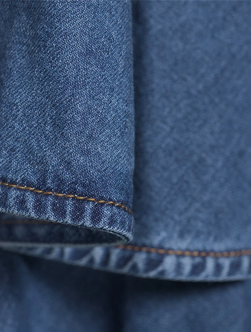 Spiral Denim Skirt