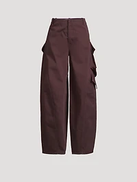 Round Barrel-Leg Cargo Pants