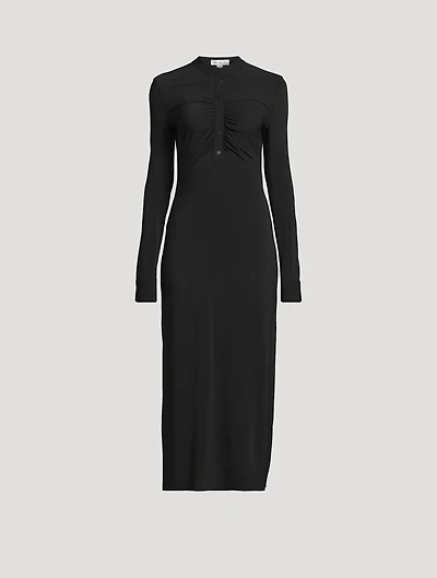 Ruched Jersey Shirt Dress