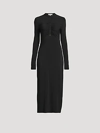 Ruched Jersey Shirt Dress