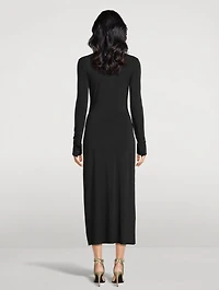 Ruched Jersey Shirt Dress