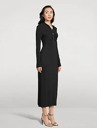 Ruched Jersey Shirt Dress