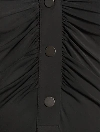 Ruched Jersey Shirt Dress