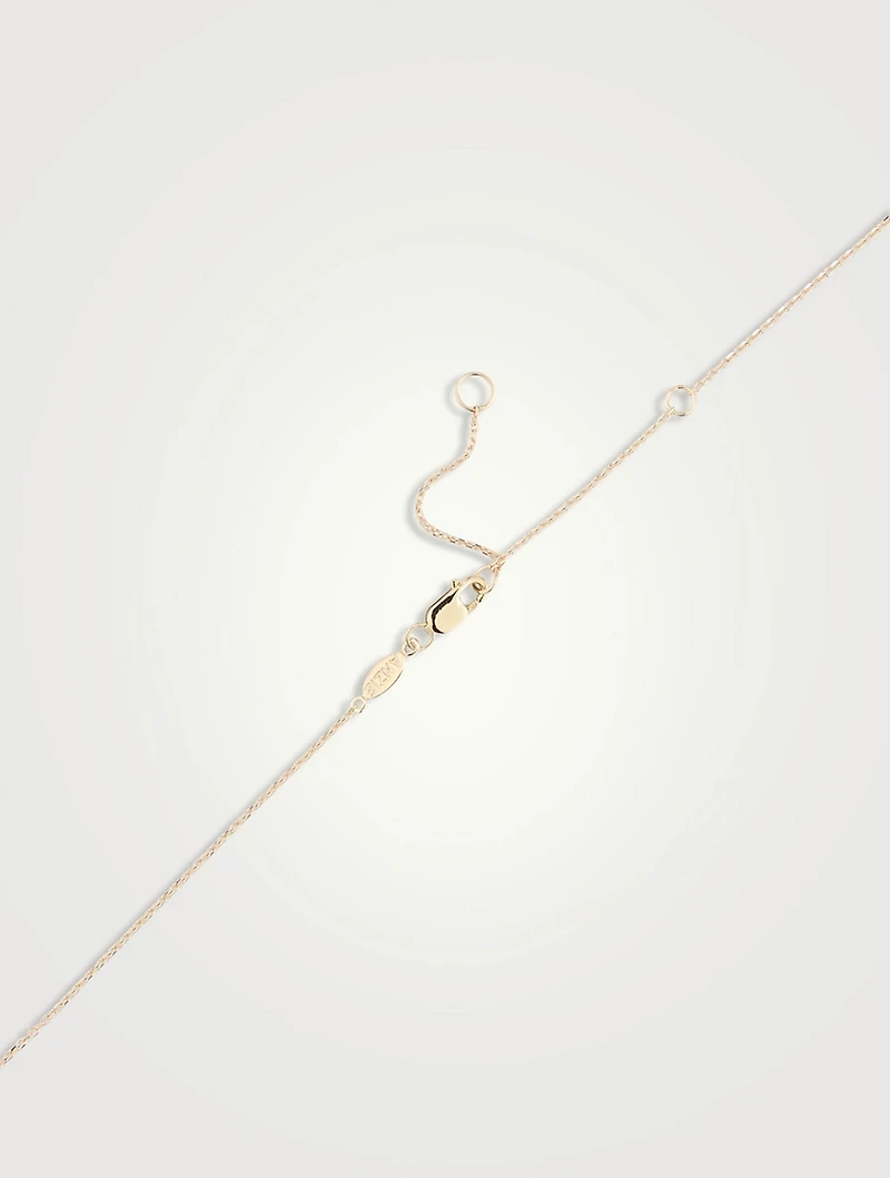 Love Letter 14K Gold N Initial Single Diamond Necklace