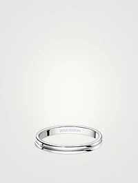 Small Godron Platinum Wedding Band