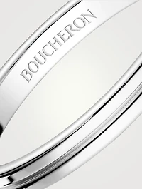 Small Godron Platinum Wedding Band