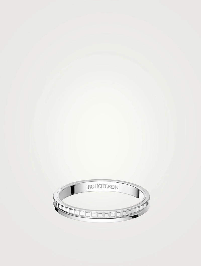 Small Quatre Radiant Edition Platinum Wedding Band