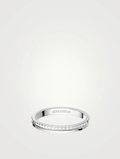Small Quatre Radiant Edition Platinum Wedding Band