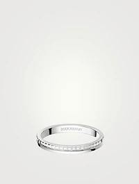 Small Quatre Radiant Edition Platinum Wedding Band