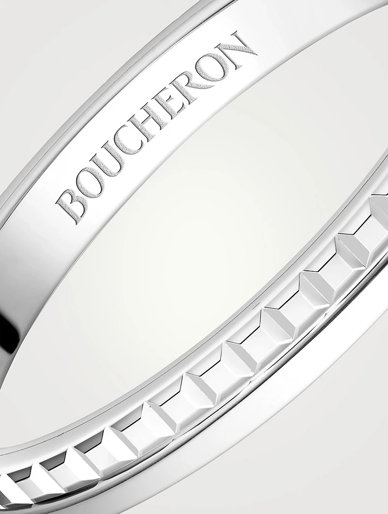 Small Quatre Radiant Edition Platinum Wedding Band