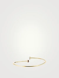 Small Quatre Classique 18K Gold Necklace With Brown PVD And Diamonds